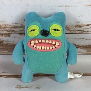 Zuru Fuggler Old Tooth Blue/Green Ugly Monster Plush Funny Stuffed Toy Used